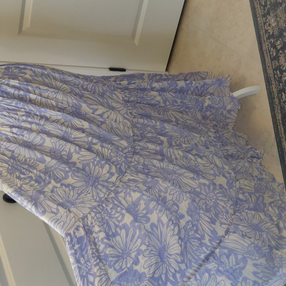 New!Free people slip on boho-chick tier cornflower combo maxi dress Cottagecore - Picture 13 of 15